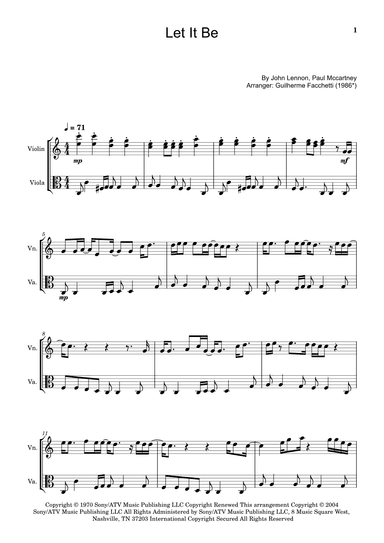 Let It Be (arr. Guilherme Facchetti)