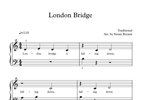 London Bridge (Easy Piano Level 1) (arr. Suzan Beyazit)