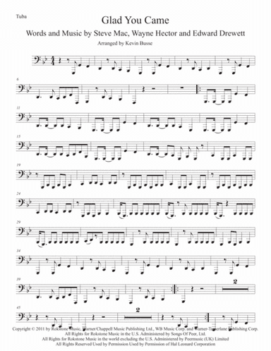 Glad You Came (arr. Kevin Busse)