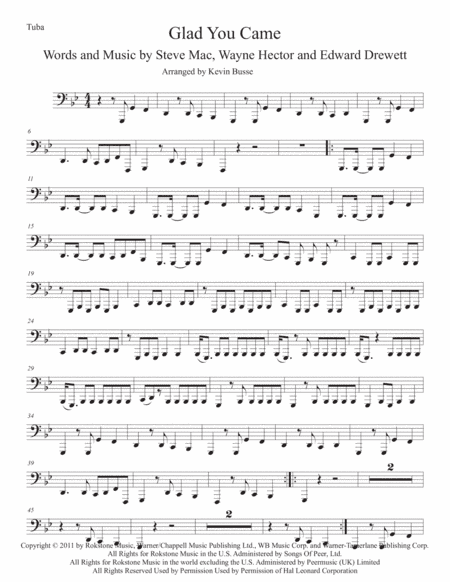 Glad You Came (arr. Kevin Busse)