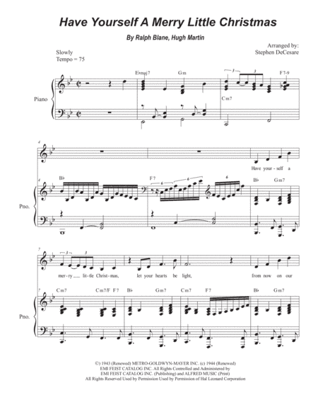 Have Yourself A Merry Little Christmas (arr. Stephen DeCesare)