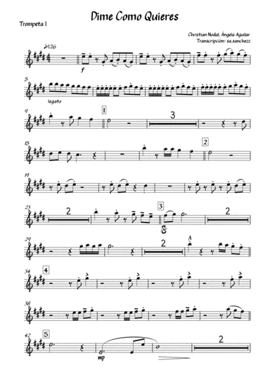 Dime Cómo Quieres (arr. salvador aguayo sanchez)