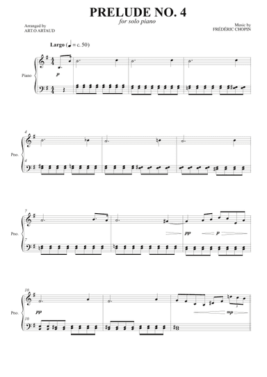 Prelude No. 4 (arr. Art.o Artaud)
