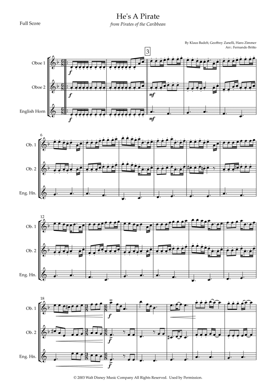 He's A Pirate (arr. Fernando Britto)