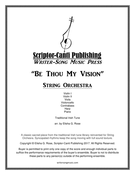 Be Thou My Vision - String Orchestra (arr. Elisha G. Rose)