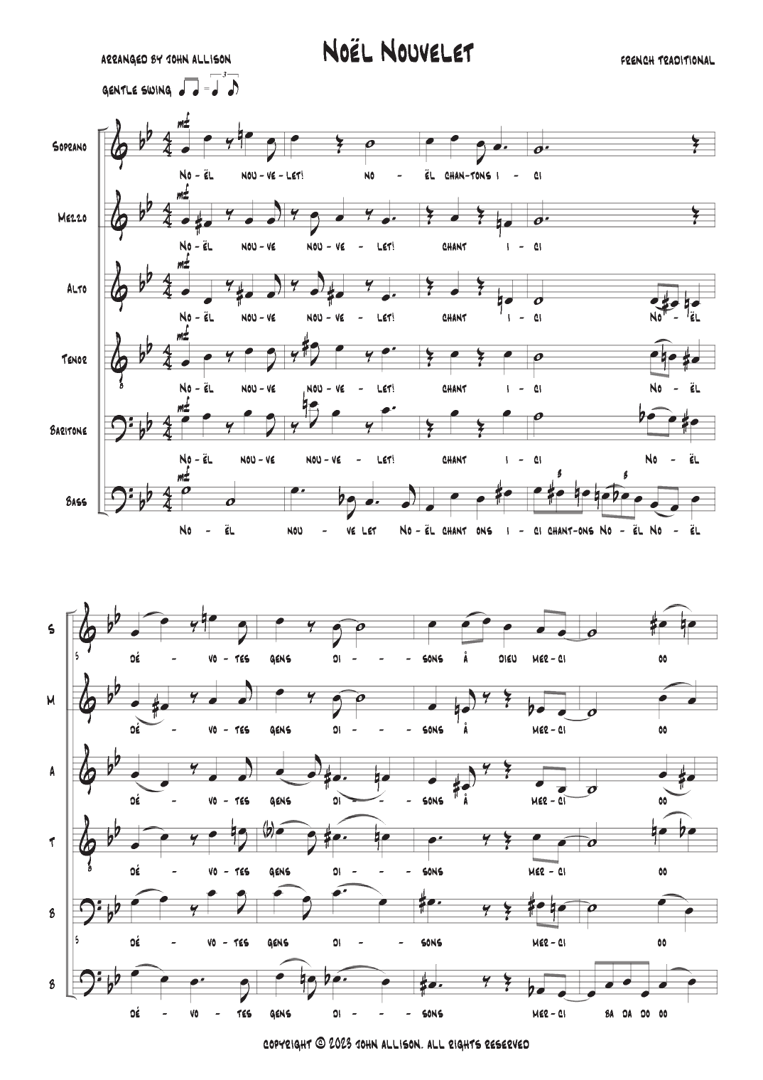 Noël Nouvelet (arr. John Allison)