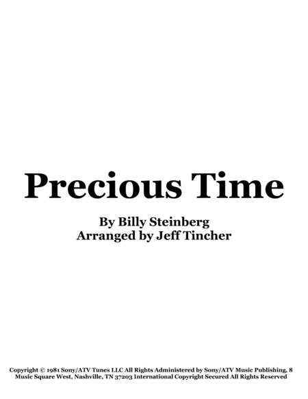 Precious Time (arr. Jeff Tincher)