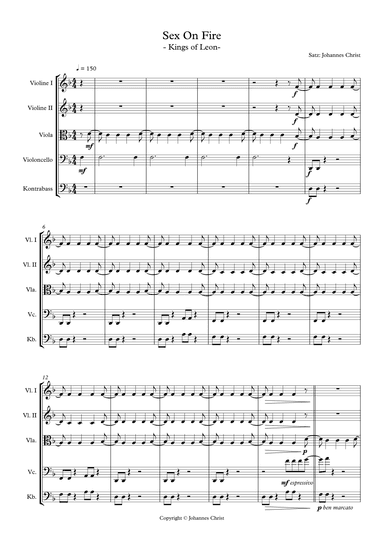 Sex On Fire (arr. Johannes Christ)
