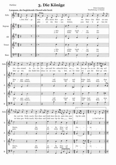 Peter Cornelius Weihnachtslieder - 3. Die Könige (arr. Sabine Fenske)