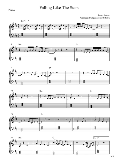 Falling Like The Stars (arr. Melquisedeque C.Silva)