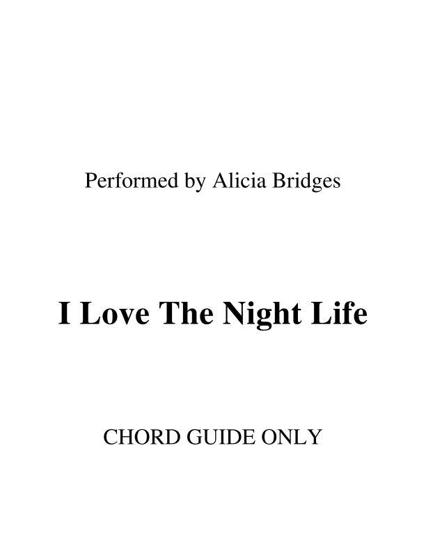 I Love The Night Life (arr. RWM)