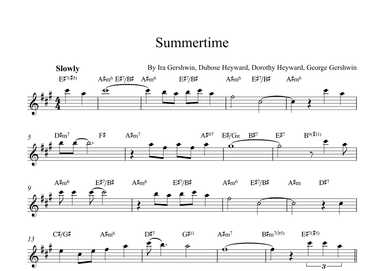 Summertime (arr. Alex Nunes Rodrigues)