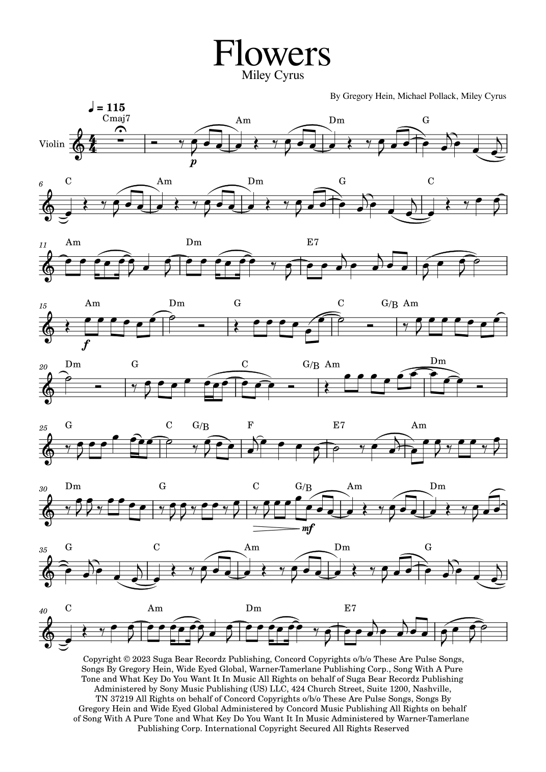 Flowers (arr. Golden Skull Editions)