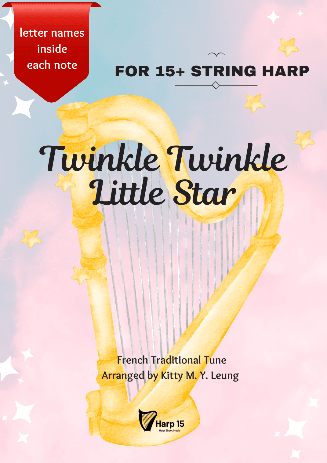 Twinkle Twinkle Little Star - 15 String Harp (arr. Kitty M. Y. Leung)