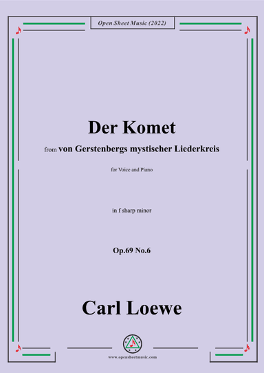 Loewe-Der Komet,Op.69 No.6,in f sharp minor (arr. OSM Press)