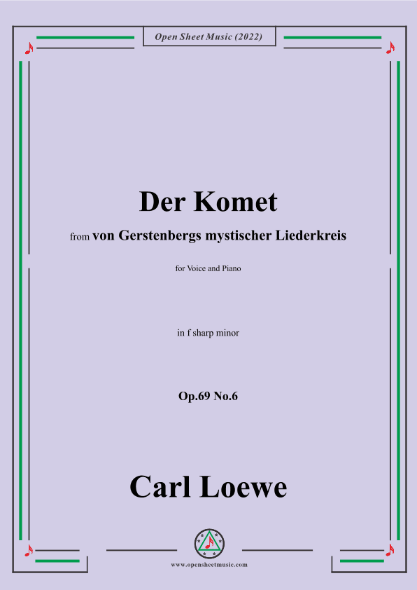 Loewe-Der Komet,Op.69 No.6,in f sharp minor (arr. OSM Press)
