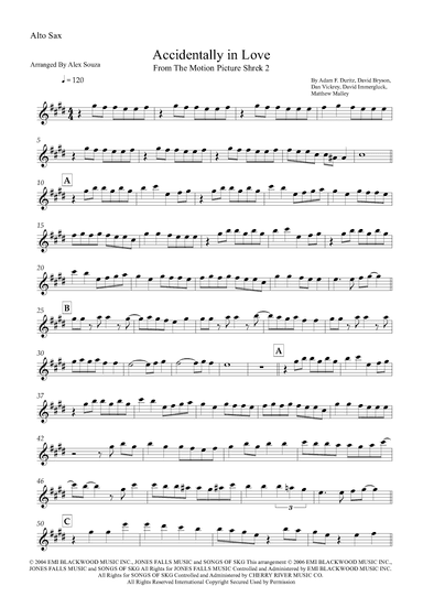 Accidentally In Love (arr. Alex Souza)