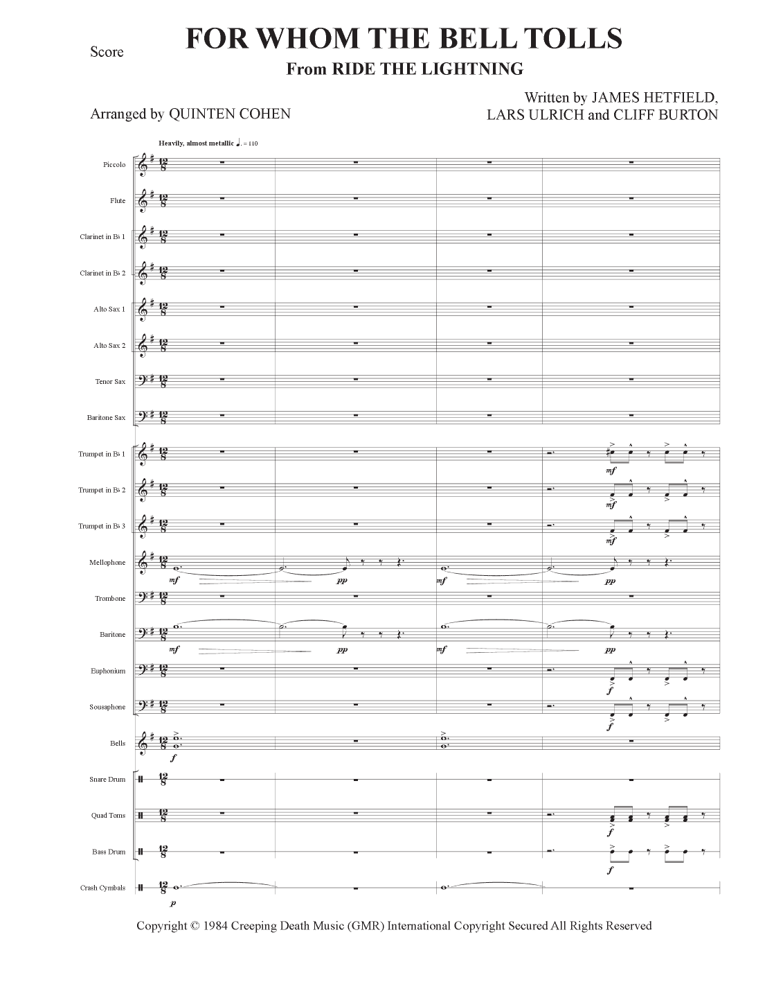 For Whom The Bell Tolls (arr. Quinten Cohen)