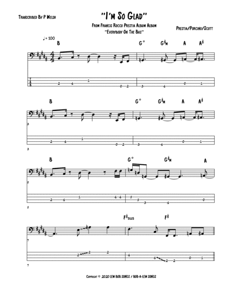 I'm So Glad (arr. Accubass)