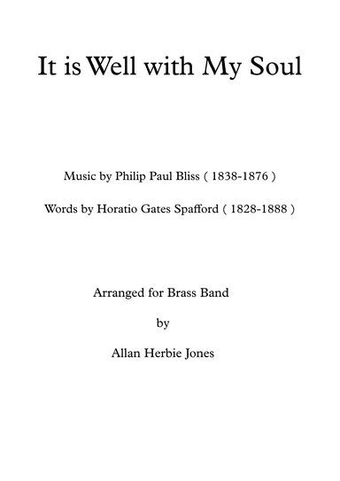 It is Well with My Soul (arr. Allan Herbie Jones)