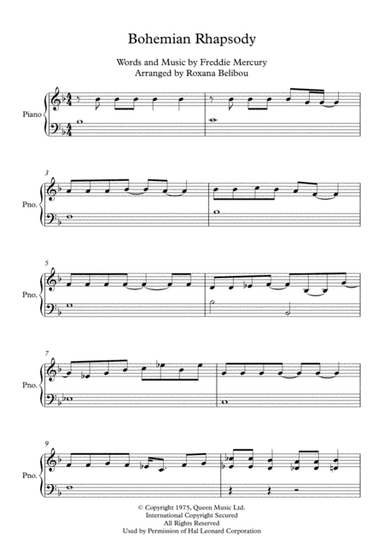 Bohemian Rhapsody (arr. Roxana Belibou)