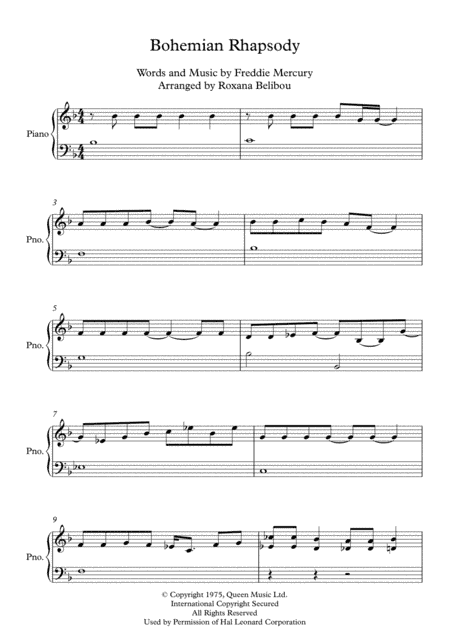 Bohemian Rhapsody (arr. Roxana Belibou)