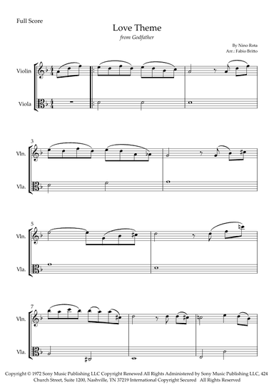 The Godfather (love Theme) (arr. Fabio Britto)