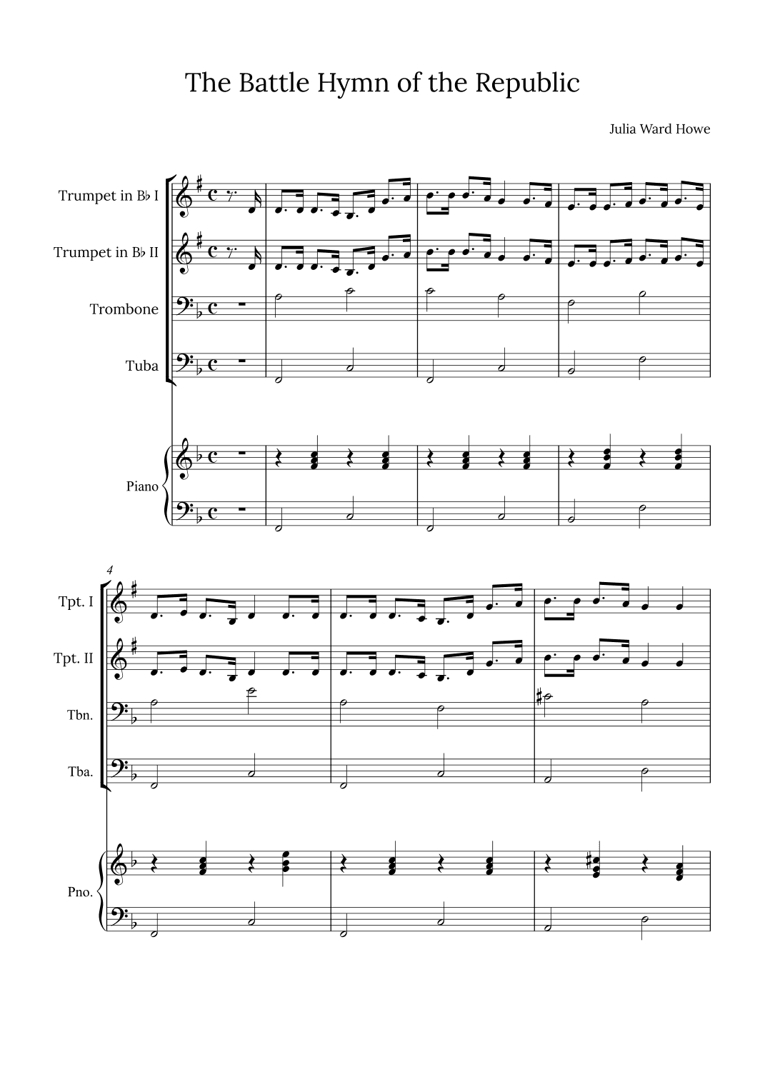 The Battle Hymn of the Republic (arr. Alex Nunes Rodrigues)