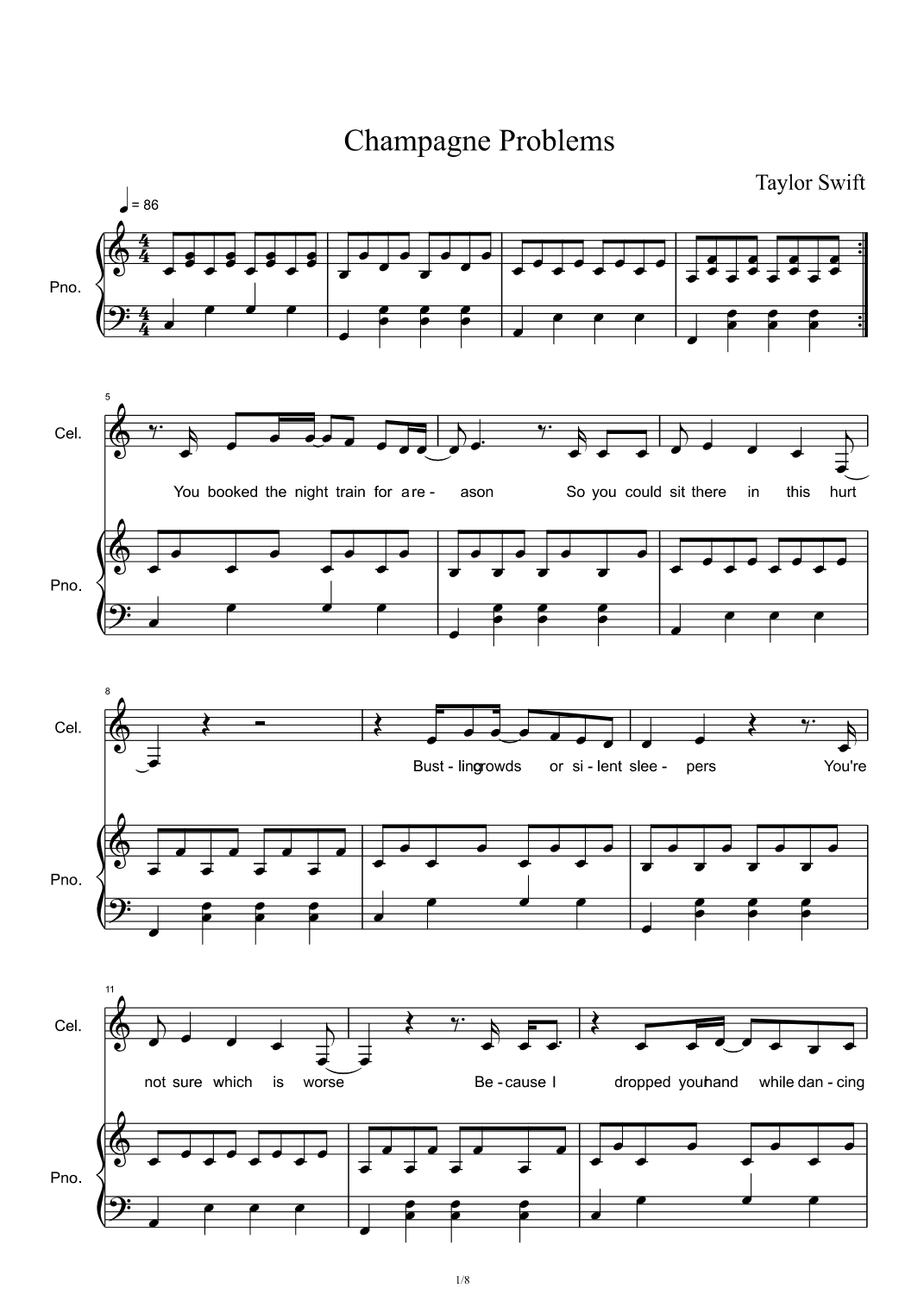 Champagne Problems (arr. Taylor Swift)