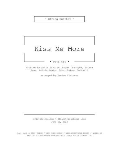 Kiss Me More (arr. Denise Flatness)