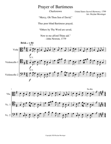 Prayer of Bartimeus (arr. Roylan Messinger)