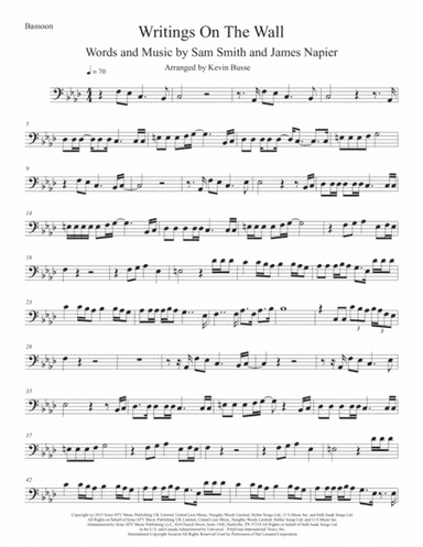 Writing's On The Wall from the film SPECTRE (arr. Kevin Busse)