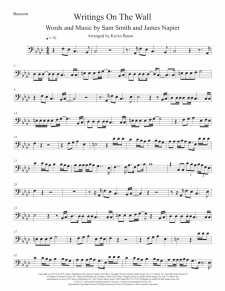 Writing's On The Wall from the film SPECTRE (arr. Kevin Busse)