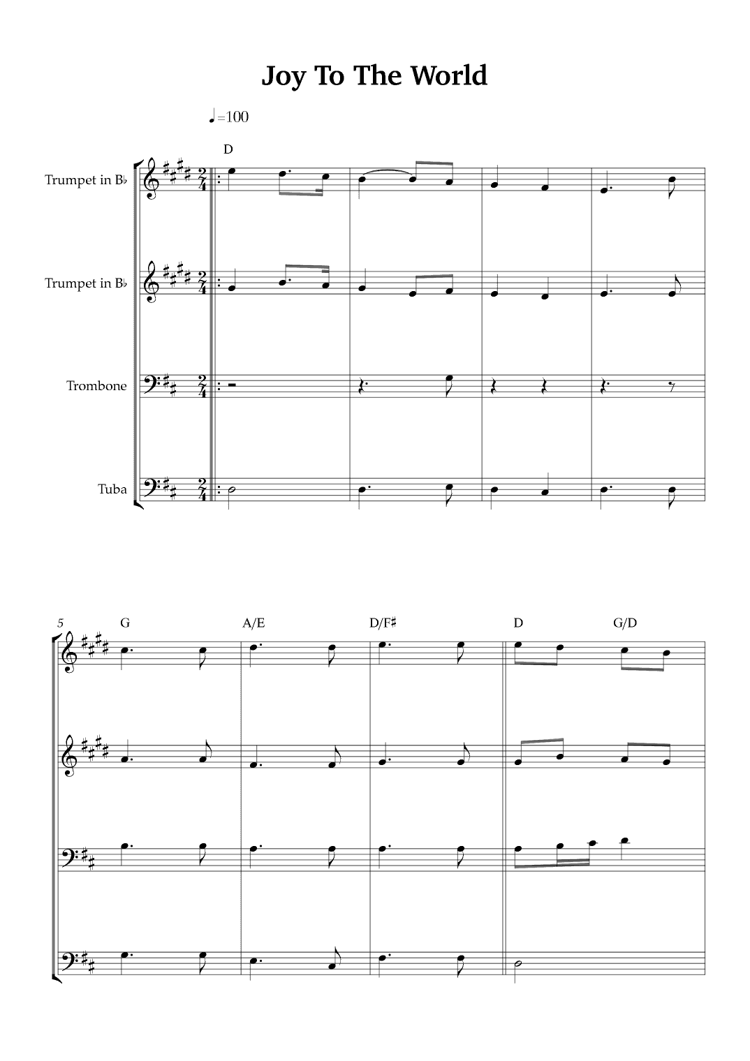 Joy To The World (arr. Karen Gueiros)