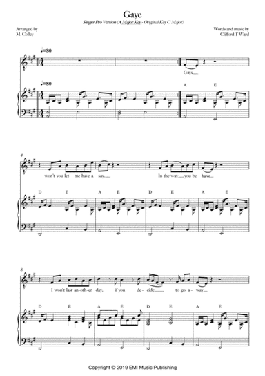 Gaye (arr. M Colley)