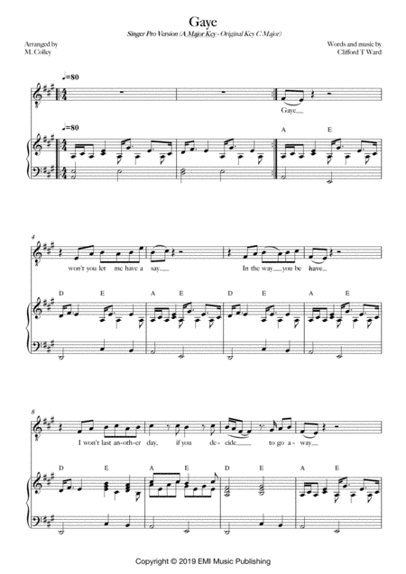 Gaye (arr. M Colley)
