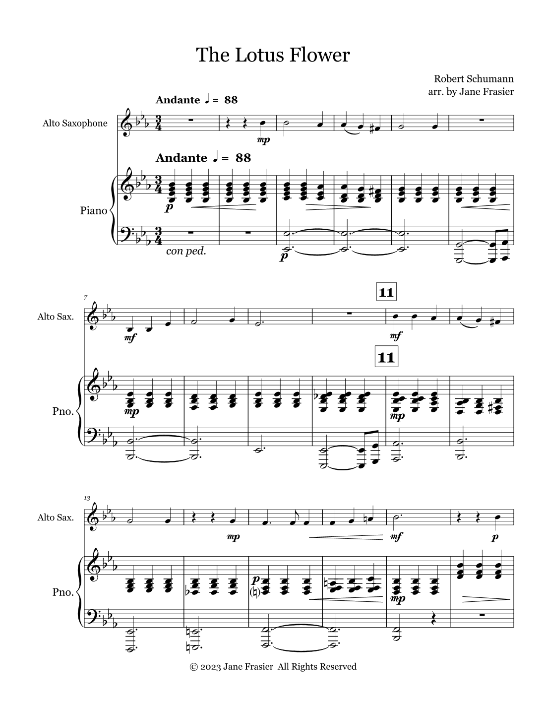 The Lotus Flower (arr. Jane Frasier)