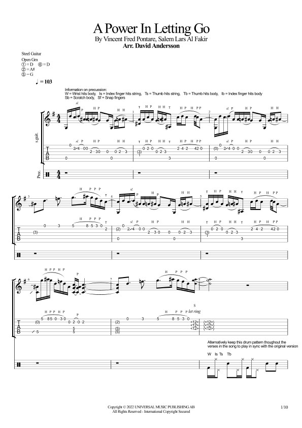 A Power In Letting Go (arr. David Andersson)