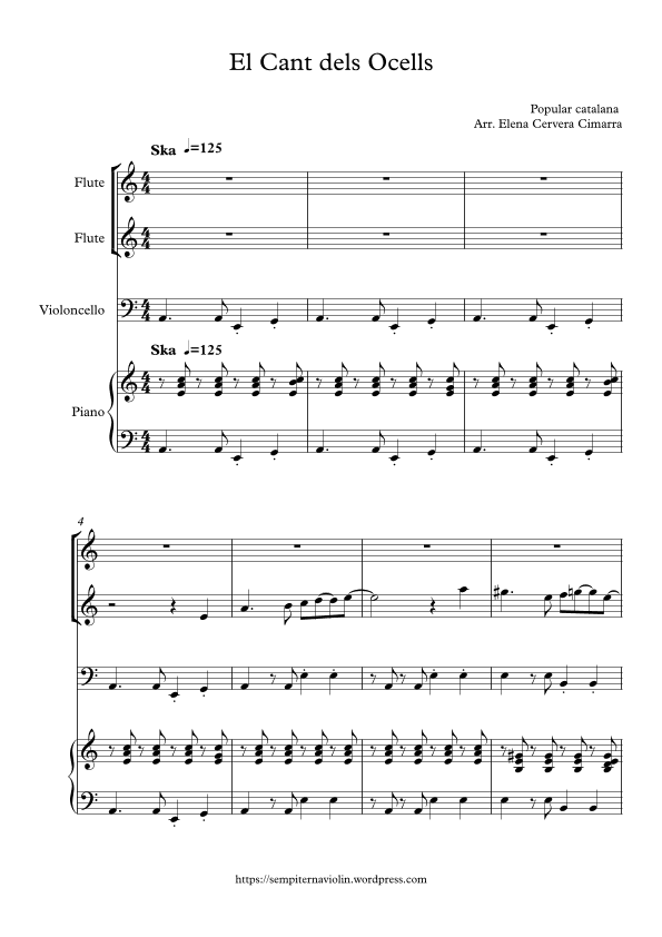 El Can't dels Occells Ska (arr. Elena Cervera)