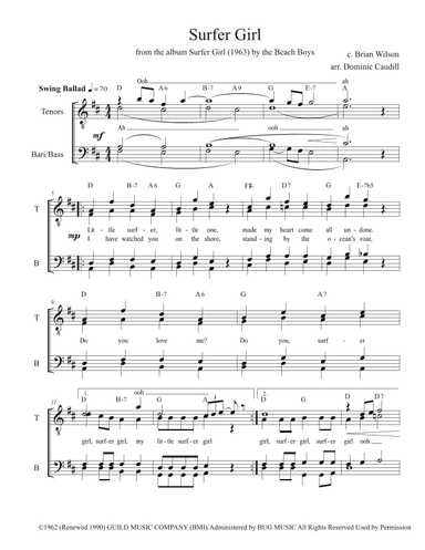 Surfer Girl (arr. Dominic Caudill)