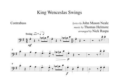 King Wenceslas Swings (String Orchestra) Contrabass part (arr. Nick Raspa)