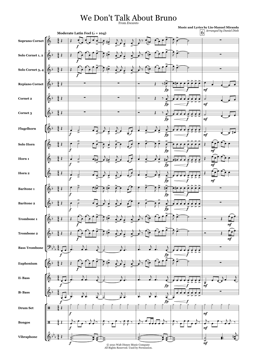 We Don't Talk About Bruno (arr. Daniel Dinh)