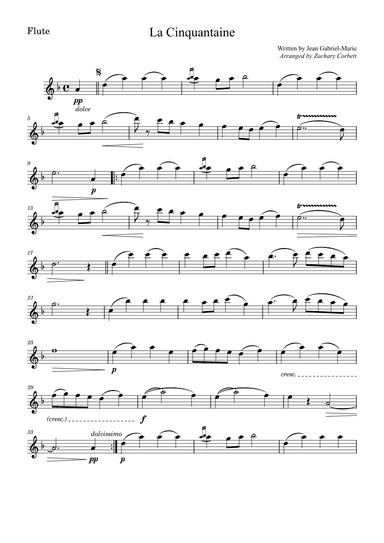 La Cinquantaine (arr. Zachary Corbett)