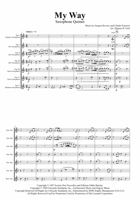 My Way (arr. Thomas H. Graf)