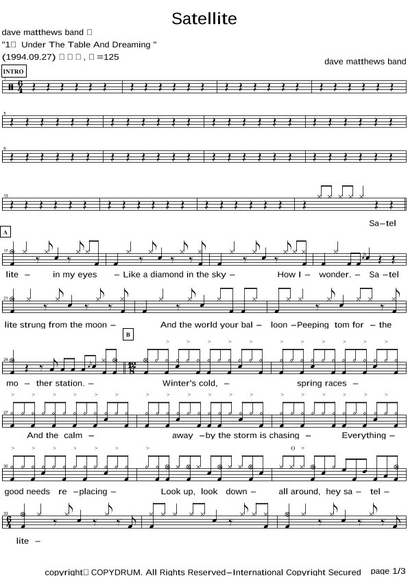 Satellite (arr. COPYDRUM)