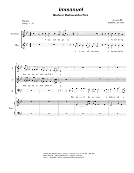 Immanuel (arr. Stephen DeCesare)