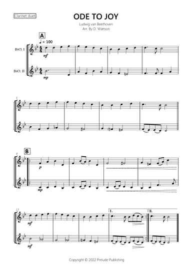 Ode To Joy (arr. D. Wattson)