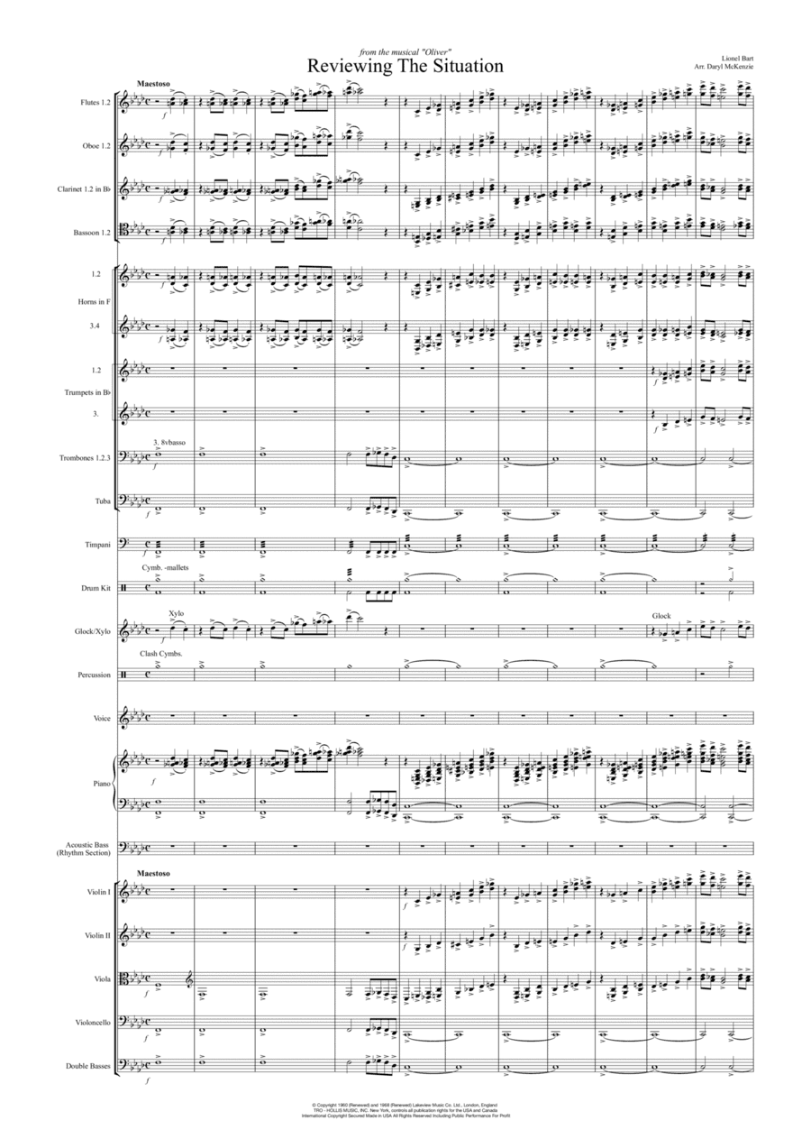 Reviewing The Situation (arr. Daryl McKenzie)