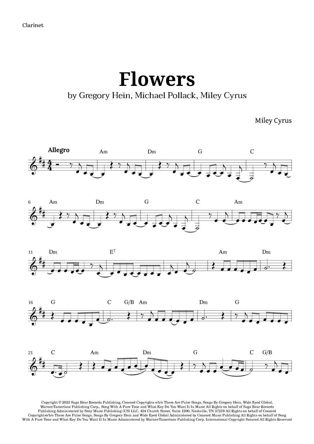 Flowers (arr. Langanho)