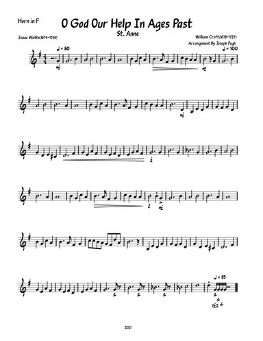 O God Our Help In Ages Past (Brass Quintet) (arr. Joseph Pugh)
